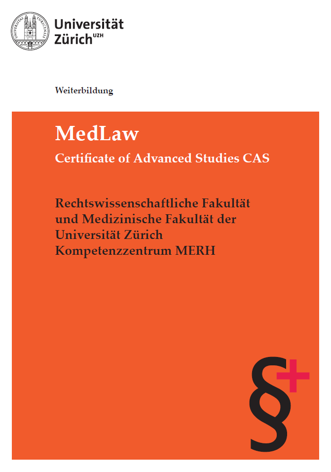 Broschüre CAS MedLaw 2024